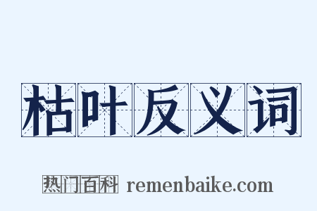 枯叶反义词是什么意思的图片